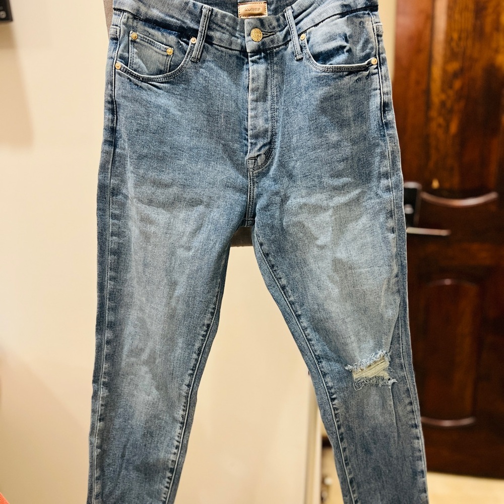 MOTHER Women's Blue Slim Jeans